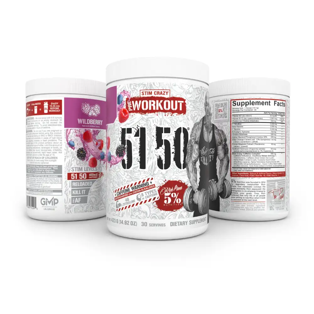 5% Nutrition 5150 Pre-Workout 2 5 Percent Nutrition 5150 3 Bottles