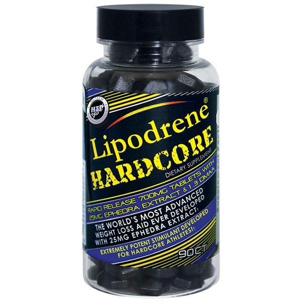 A bottle of Hi-Tech Lipodrene Hardcore
