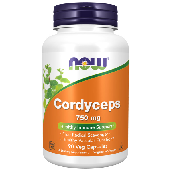 NOW Cordyceps Mushroom 750 mg Veg Capsules