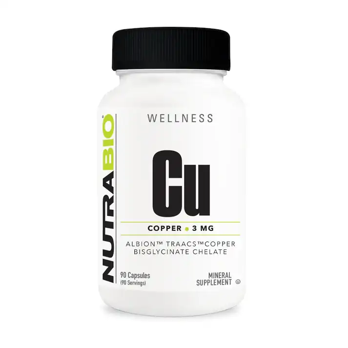 NutraBio Cu - Copper Bisglycinate Chelate 1 NutraBio CU Copper Bisglycinate Chelate