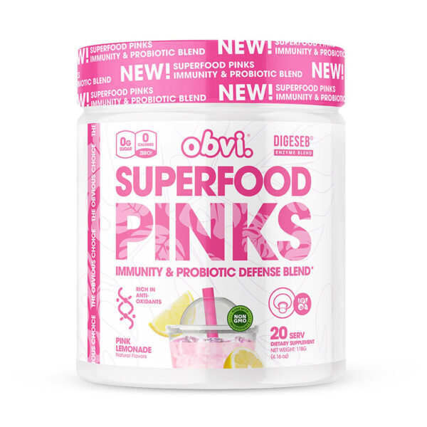 Clearance Obvi Superfood Pinks With a Best By Date 07/23