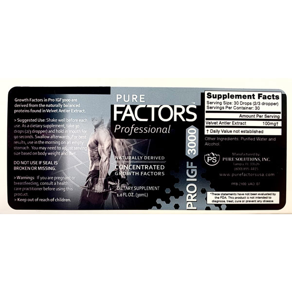 Pure Solutions Pro igf 3000