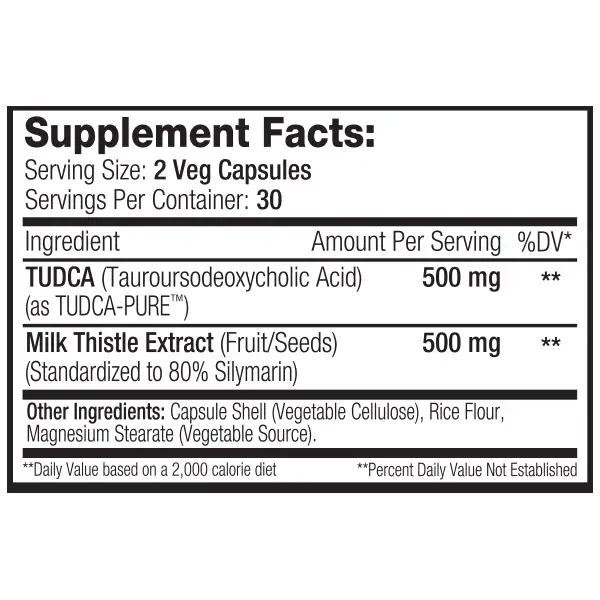 SNS Tudca XT Supp Facts